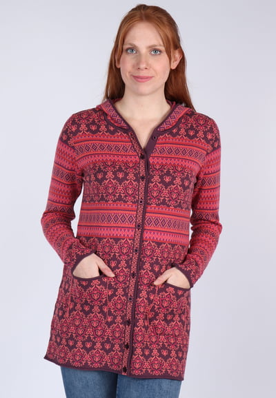 Strickmantel Karlie royal - plum