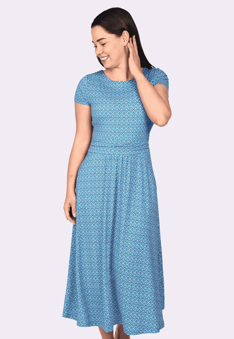 Kleid Malind spring bow - lagoon