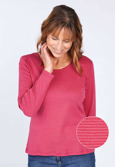 Langarmshirt Sandrali  - rubin