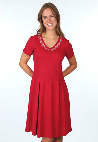 Kleid Nelly embro  - rubin