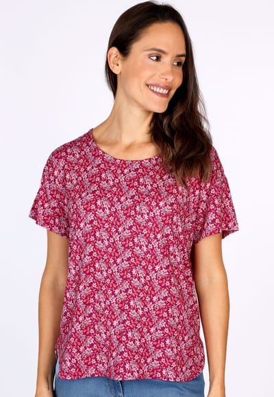 T-Shirt Betzi anemone  - cerise