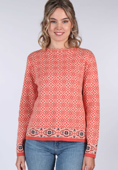 Strickpullover Dorit nordic  - light rust