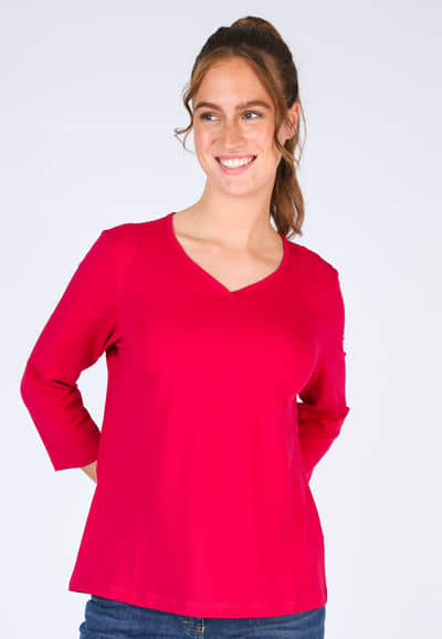 3/4-Armshirt Hellena - cerise