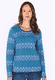 Strickjacke Annegret jacquard  - nautical