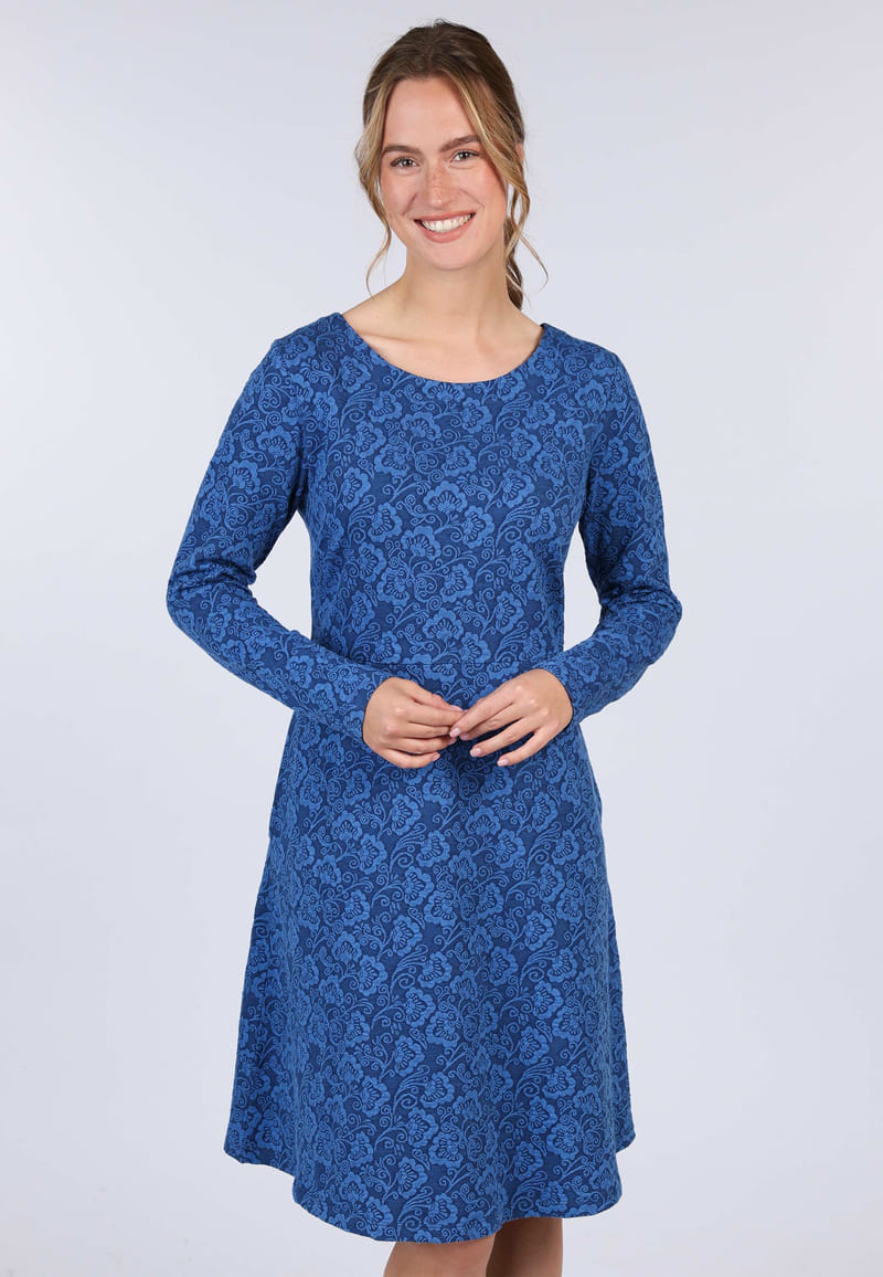 Kleid Thyrina romantic - indigo