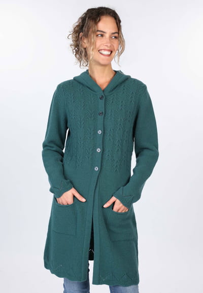 Strickmantel Tia  - bottle green