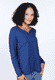 3/4-Arm-Shirt Adrijana solid  - indigo