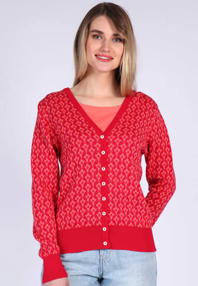 Strickjacke Tatume - rubin