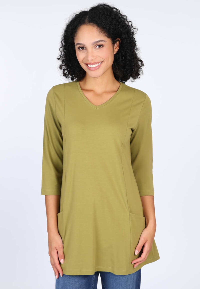 Tunika Kareena solid  - green moss