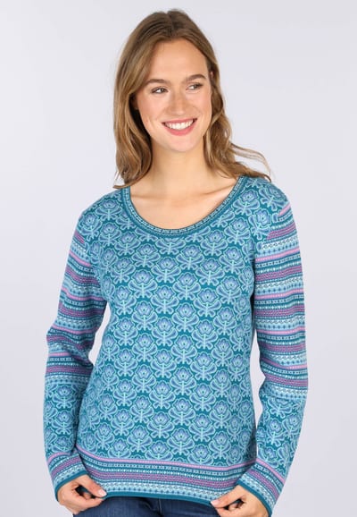 Strickpullover Josefine  - ocean