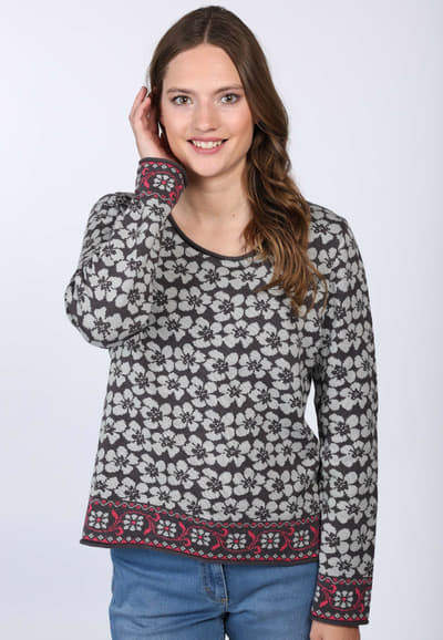 Strickpullover Annegret  - ebony