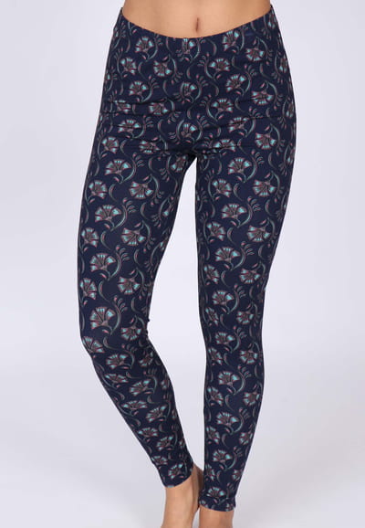 Leggings Thais flower dance - navy