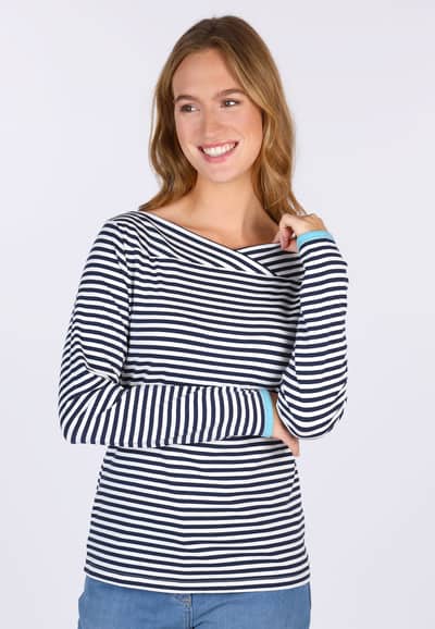 Langarmshirt Kajsa stripes - navy