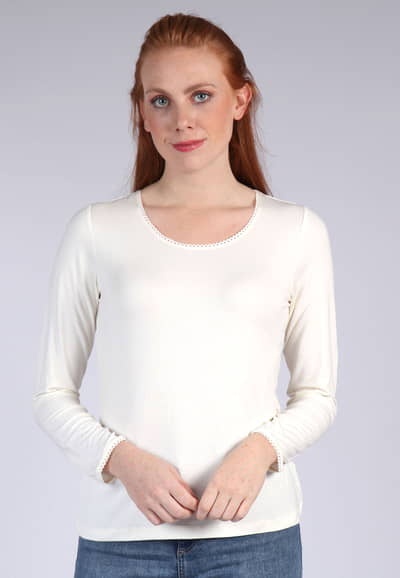 Langarmshirt Philia  - ivory