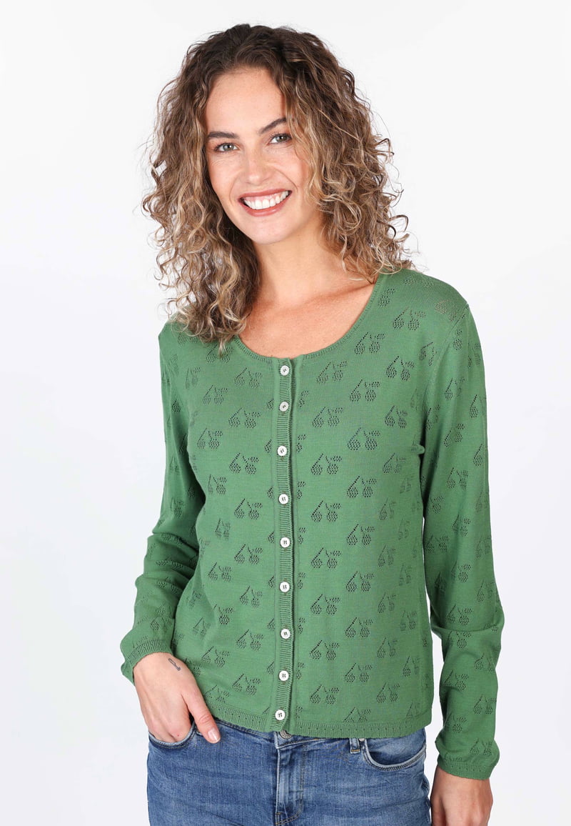 Strickjacke Mary Cherry - deep grass
