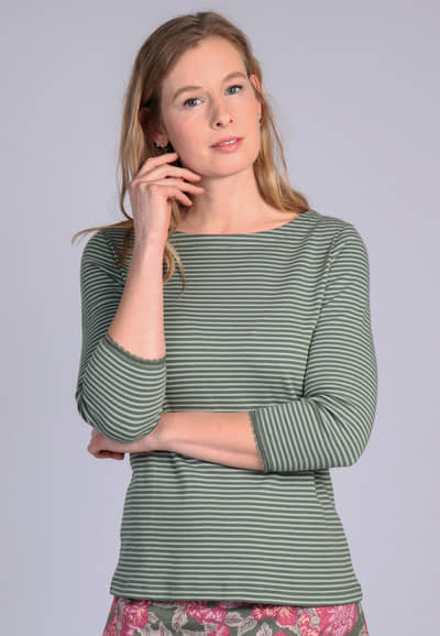 3/4-Arm-Shirt Bea  - thyme