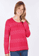 Strickjacke Annegret jacquard  - cerise