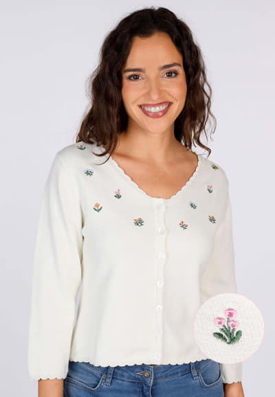 Strickjacke Liselotte embro  - ivory