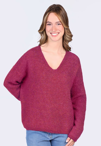 Strickpullover Ninony  - red wine