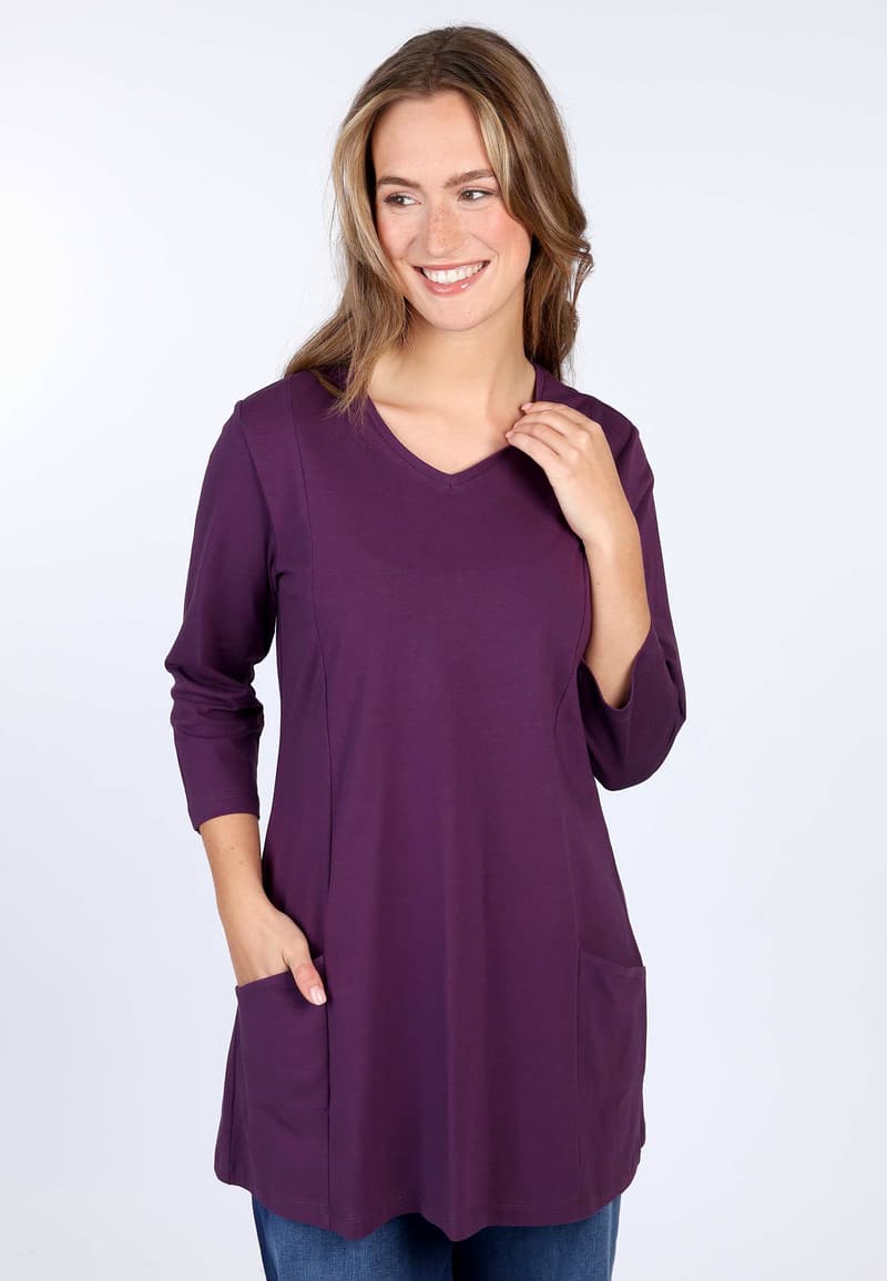 Tunika Kareena solid  - deep purple