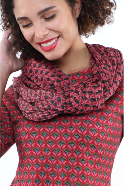 Schal Youna lotus - salsa