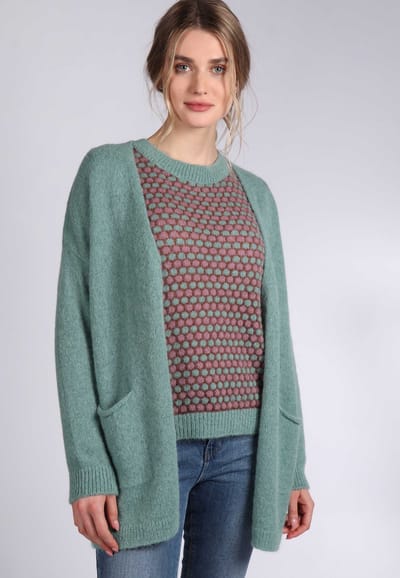 Strickjacke Tati - cool moss
