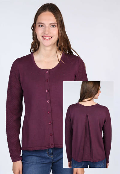 Strickjacke Kadira  - plum