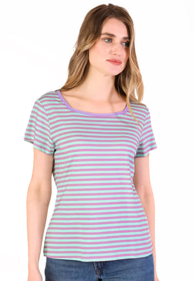 T-Shirt Tal stripe - fresh mint