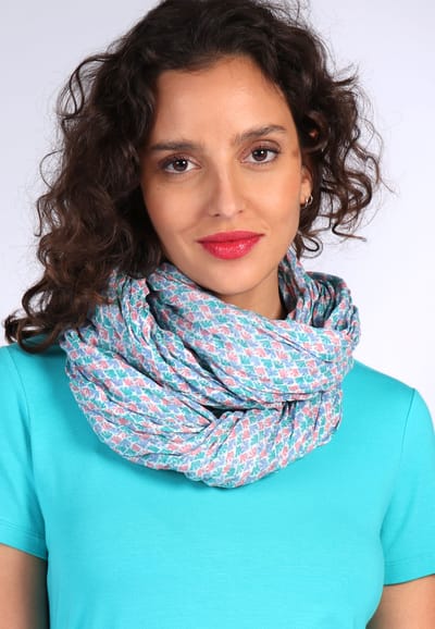 Tuch Klea spring feather - riviera
