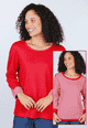 Wendepullover Kariella - rubin