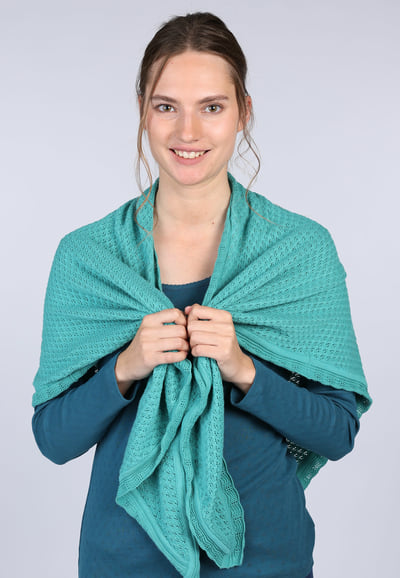Strickdreieckstuch Lisa  - smaragd