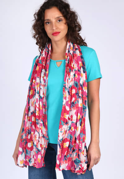 Tuch Lera summer bouquet - peach