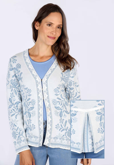 Strickjacke My flower field  - ivory