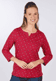 3/4-Arm-Shirt Gabriellea - cerise
