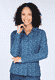 Bluse Eltje little flower  - indigo