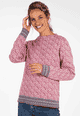Strickpullover Dorit nordic - red violet