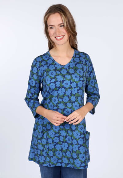 Tunika Kareena poppy - indigo