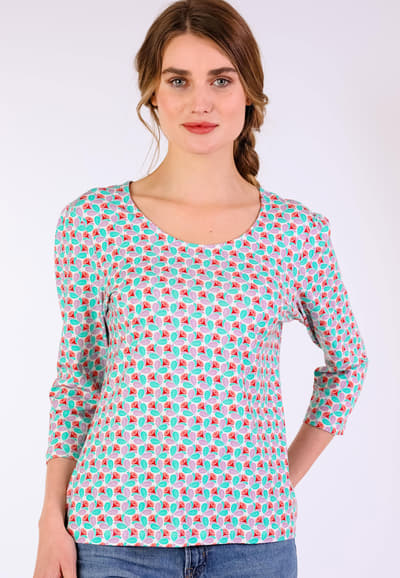 Shirt Penelope flower balloon - ivory