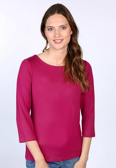3/4-Arm Shirt Zoala solid  - red wine