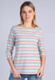 Sweater Holma colourful stripe - ivory