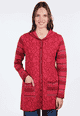 Strickmantel Karli blossom  - wine