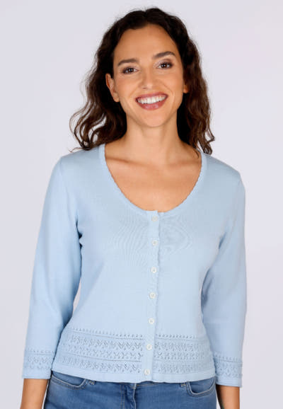 Strickjacke Liselotte  - baby blue