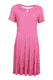 Kleid Coline retro flower - rubin