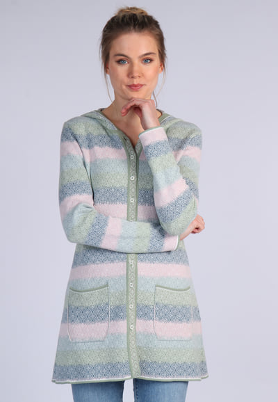 Strickjacke Annika - cool moss
