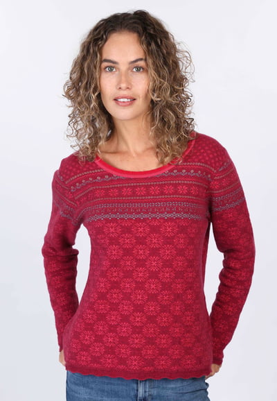 Strickpullover Gretje  - rubin