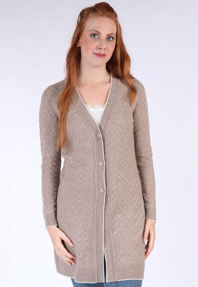 Strickmantel Adelheid - oyster