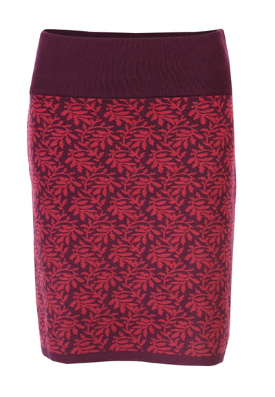 Strickrock Gabi jacquard - dark grape