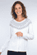 Strickjacke Toanita  - ivory