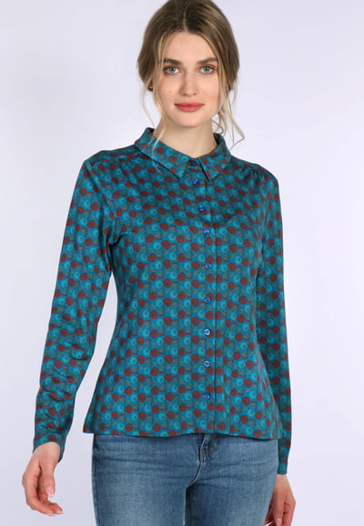 Bluse Candy artdeco - deep ocean