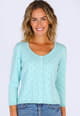 Strickjacke Liselotte daisy - pastel blue